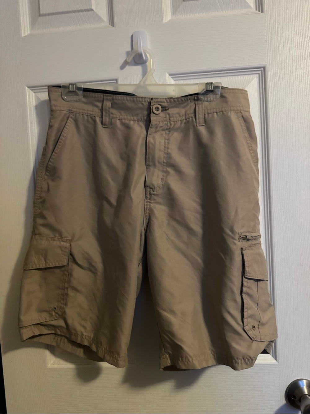 burnside Tan Cargo Shorts with Multiple Pockets